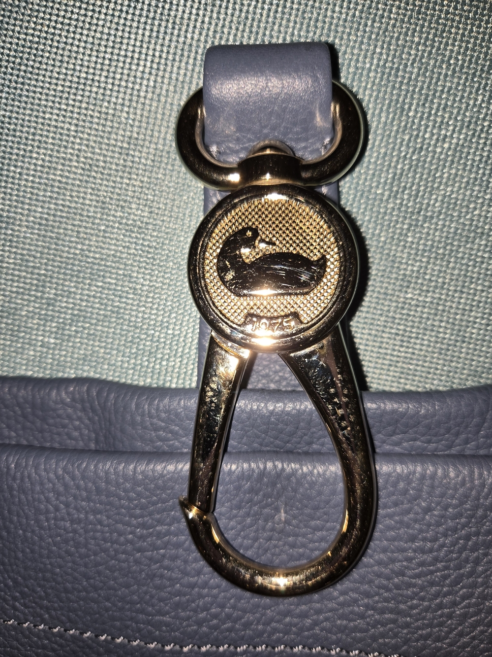 Dooney & Bourke Light Blue Hobo with Gold Hardware - Picture 2 of 7